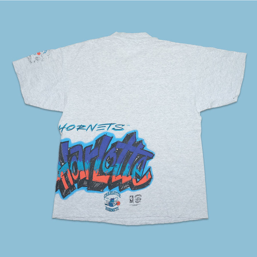 Vintage Charlotte Hornets T-Shirt XLarge - Double Double Vintage