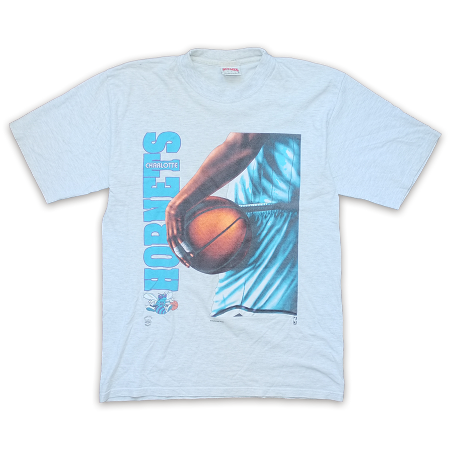 Vintage Charlotte Hornets T-Shirt Large - Double Double Vintage