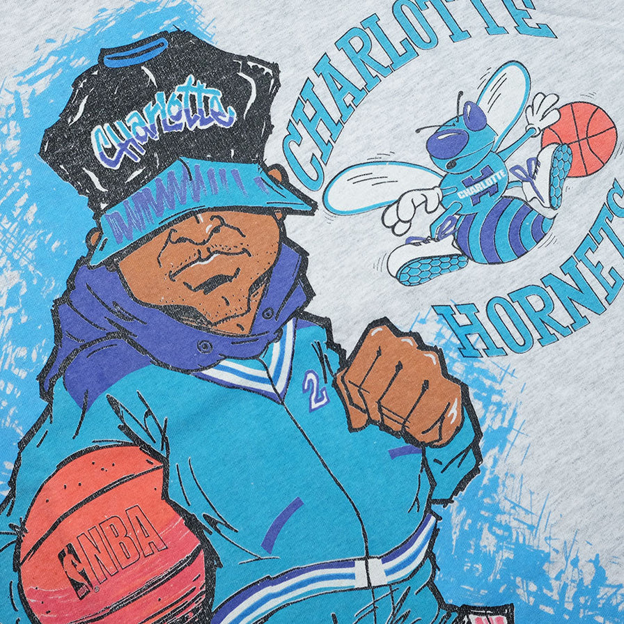 Vintage Charlotte Hornets T-Shirt XLarge - Double Double Vintage