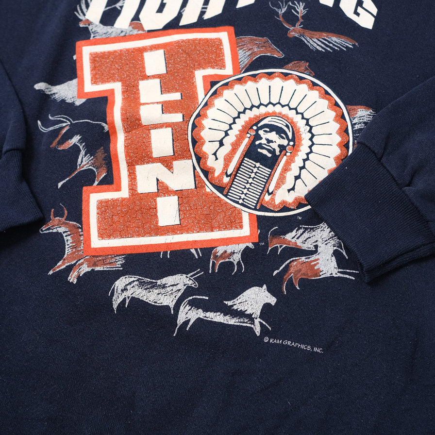 Vintage Fighting Illini Sweater XLarge