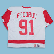 Vintage Starter Detroit Redwings Fedorov Jersey XLarge - Double Double Vintage