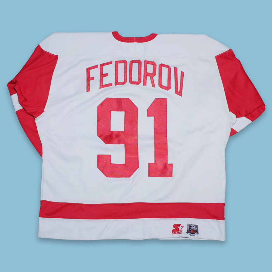 Vintage Starter Detroit Redwings Fedorov Jersey XLarge - Double Double Vintage