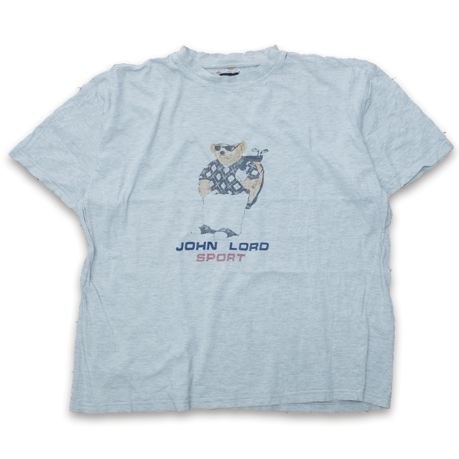 John Lord Sport Bear T-Shirt Large - Double Double Vintage