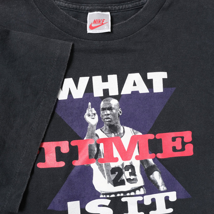 Vintage Nike Jordan What Time Is It T-Shirt XLarge