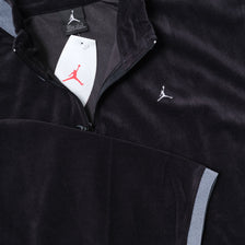 Vintage Deadstock Nike Jordan Velour Q-Zip Sweater Large