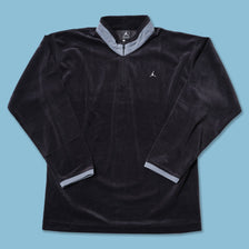 Vintage Deadstock Nike Jordan Velour Q-Zip Sweater Large