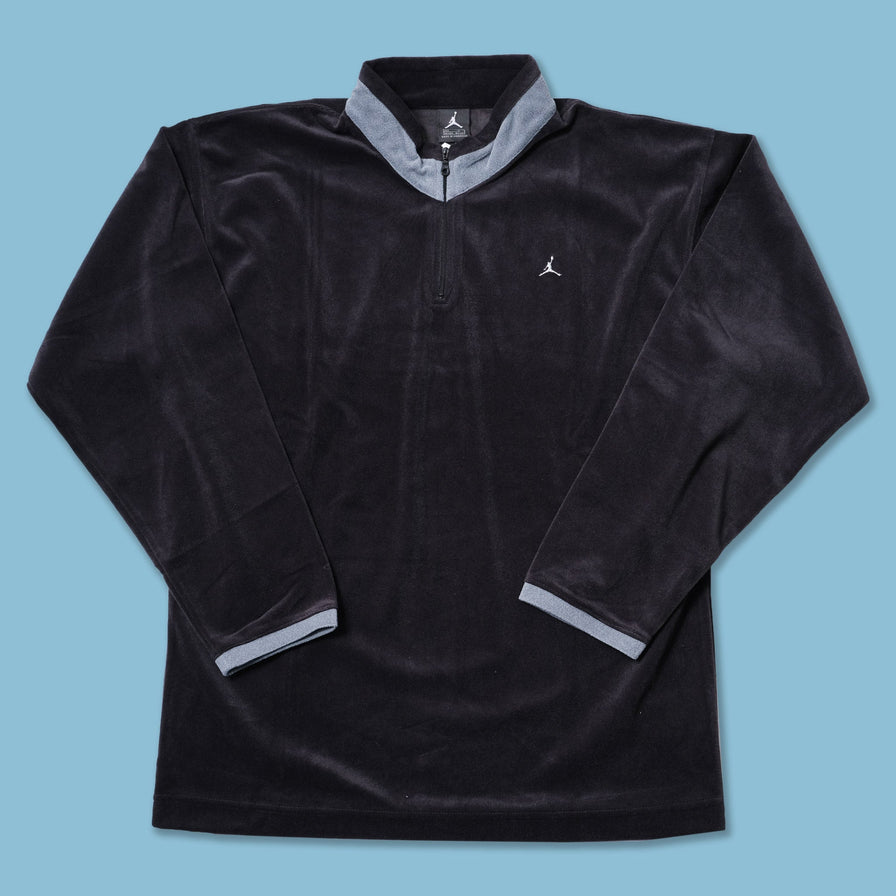 Vintage Deadstock Nike Jordan Velour Q-Zip Sweater Large