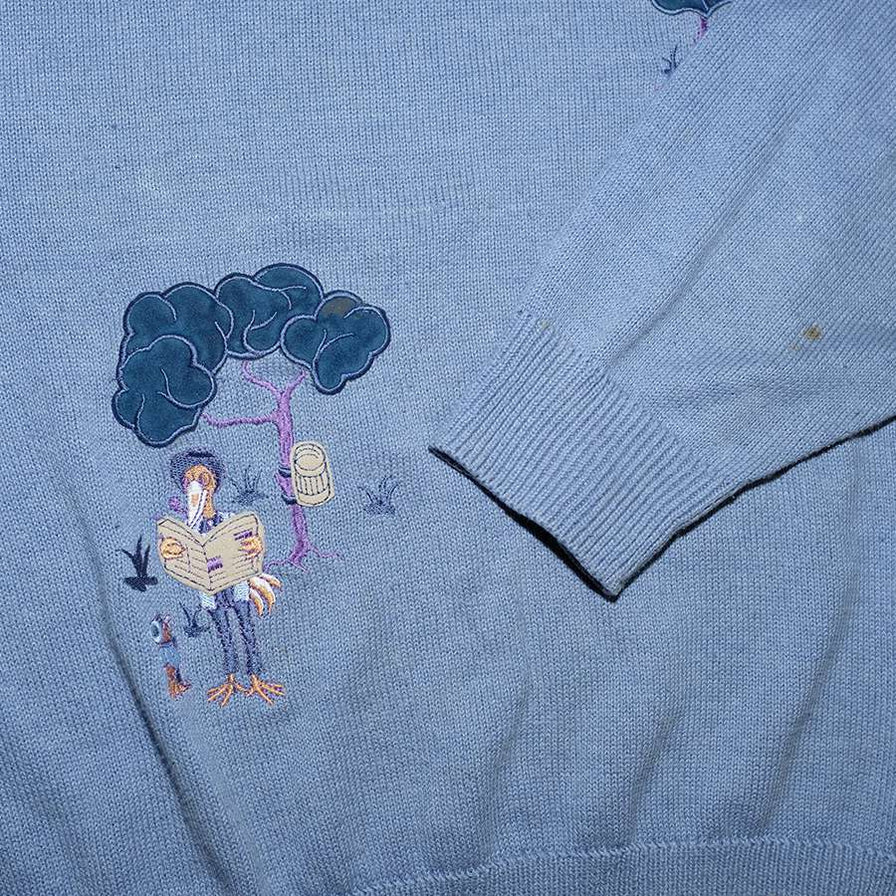 Vintage Birds Knit Sweater Medium / Large