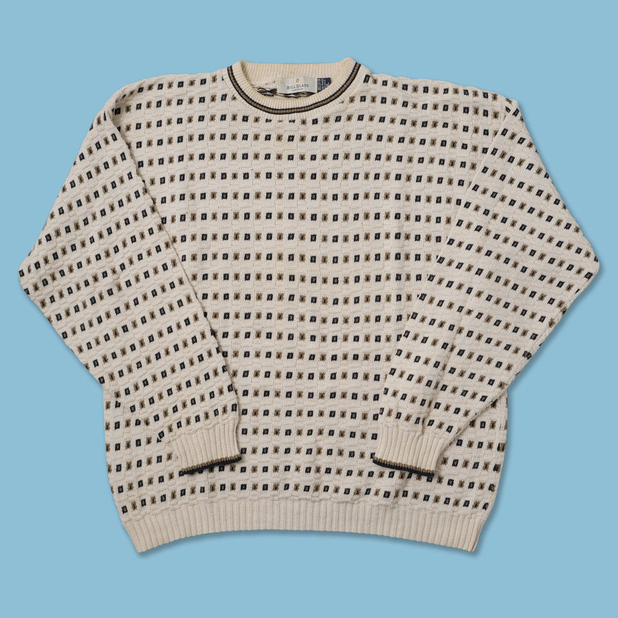 Vintage Pattern Knit Sweater XLarge