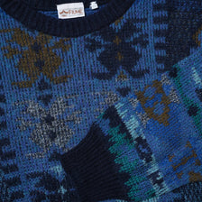 Vintage Pattern Knit Sweater Medium