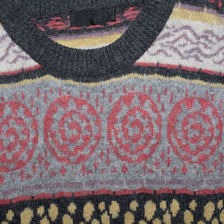 Vintage Pattern Knit Sweater Medium - Double Double Vintage