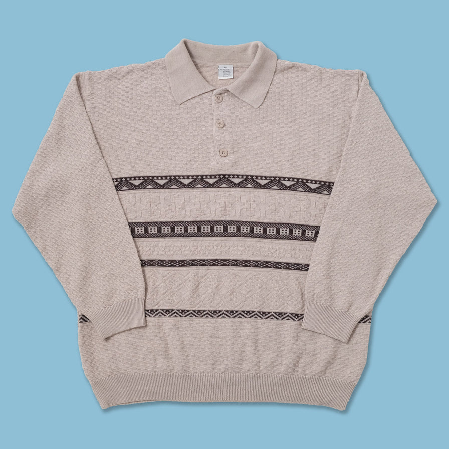 Vintage Knit Collar Sweater XLarge