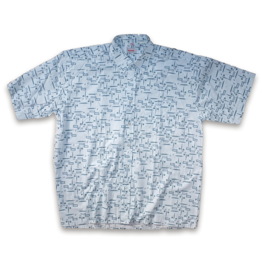 Vintage Short Sleeve Pattern Shirt XLarge - Double Double Vintage