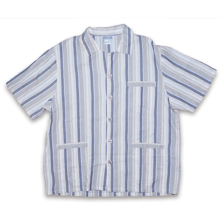 Vintage Vertical Stripe Shirt Large - Double Double Vintage