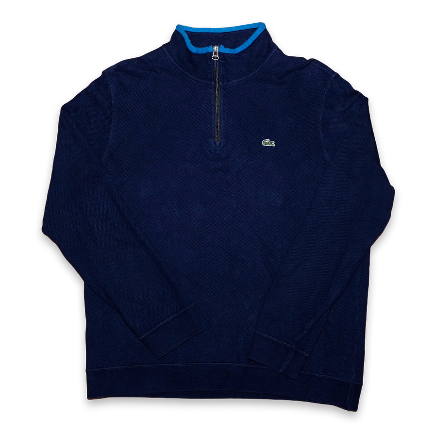 Lacoste Q-Zip Sweatshirt Large - Double Double Vintage