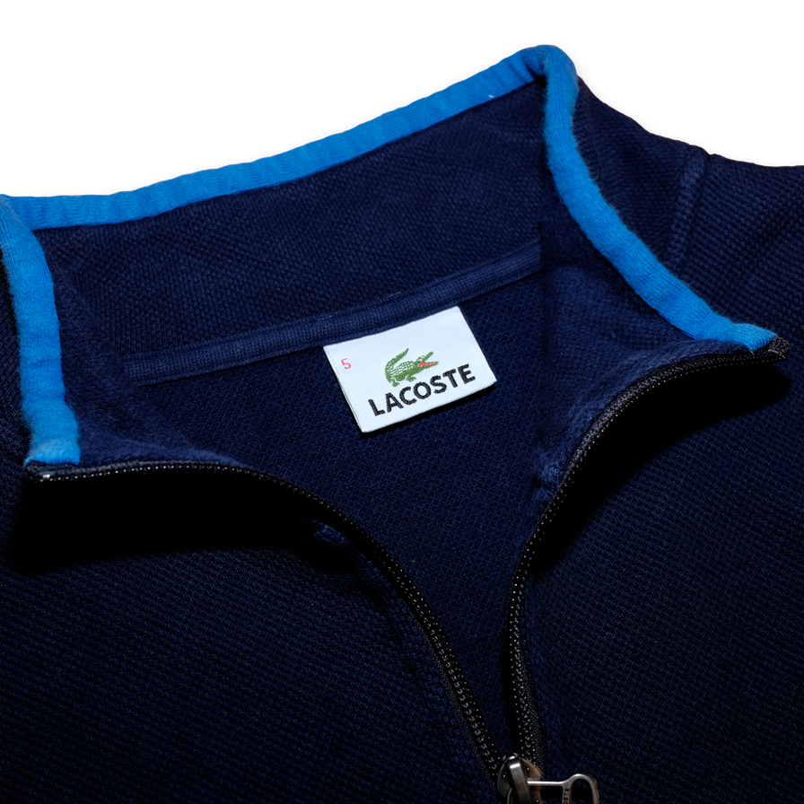 Lacoste Q-Zip Sweatshirt Large - Double Double Vintage