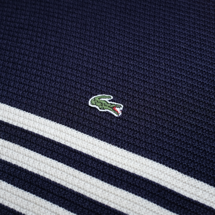 Vintage Lacoste Striped Sweatshirt Large - Double Double Vintage