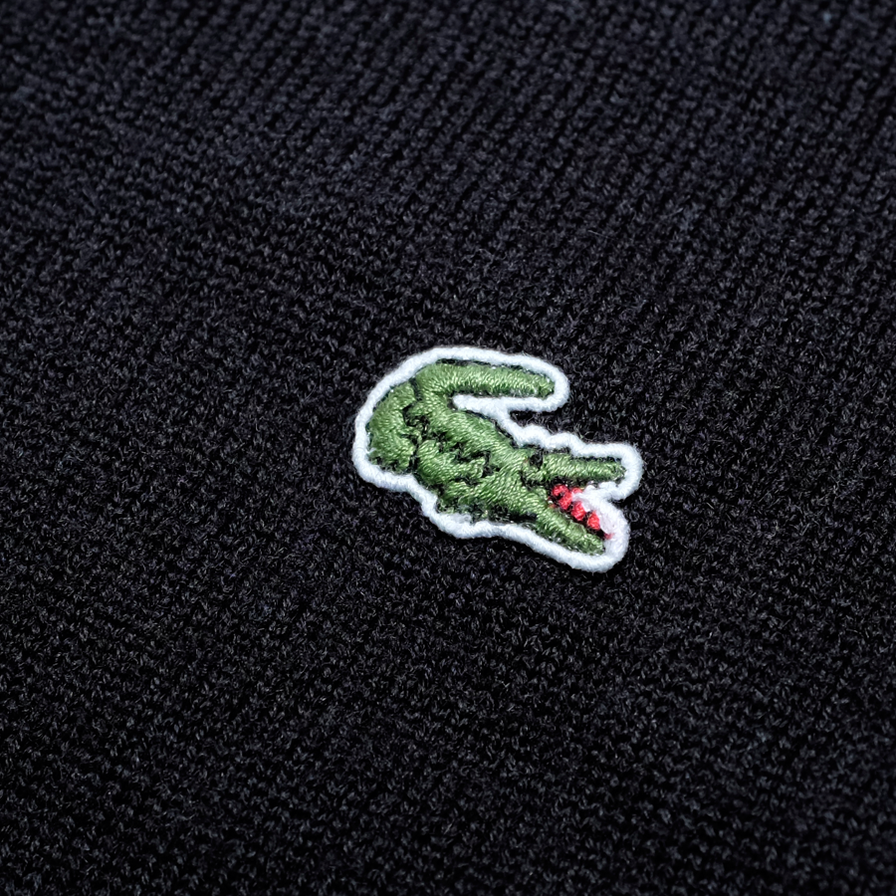 Women Vintage Lacoste Wool Sweatshirt Small - Double Double Vintage