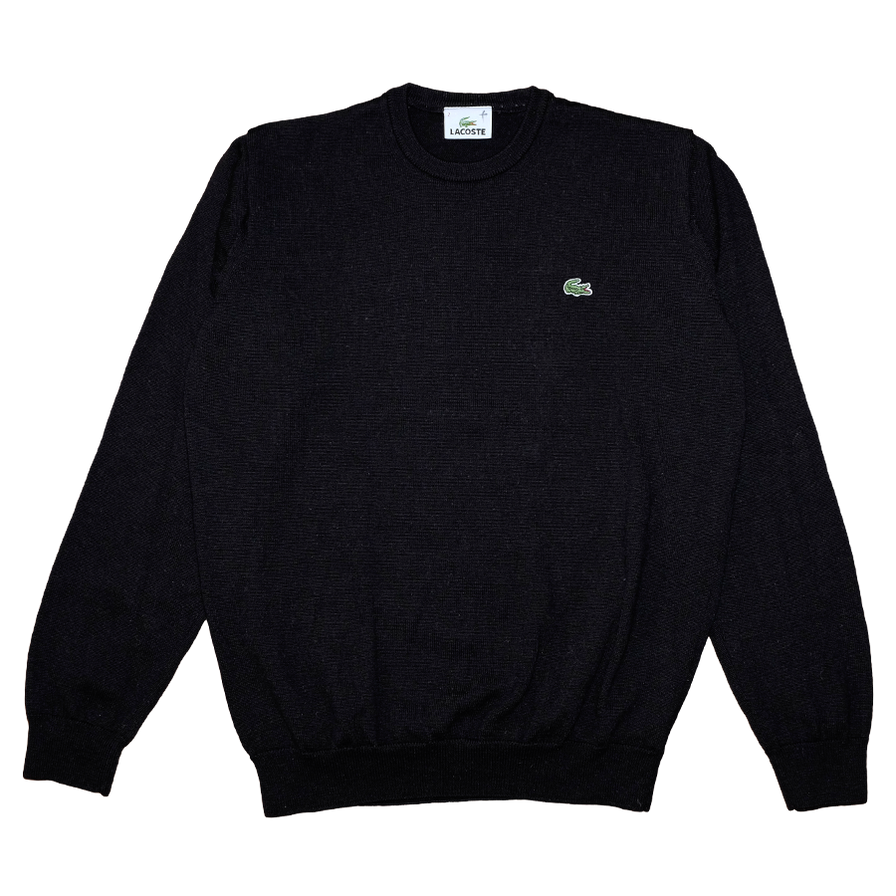 Women Vintage Lacoste Wool Sweatshirt Small - Double Double Vintage