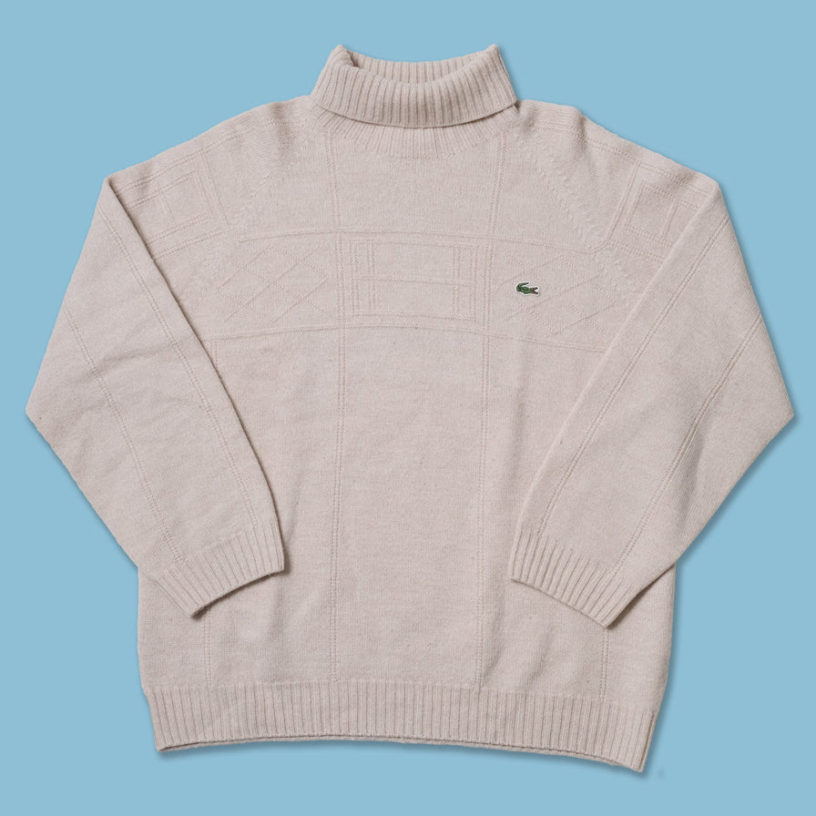 Vintage Lacoste Turtleneck Knit Sweater Medium / Large