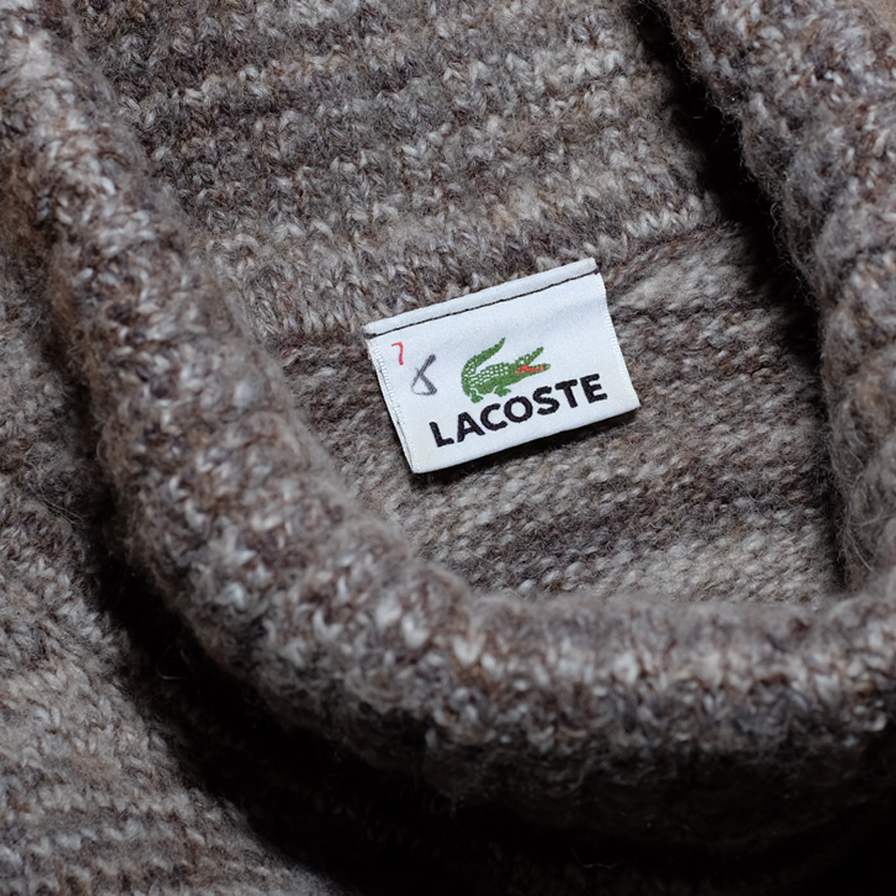Vintage Lacoste Turtleneck Wool Sweatshirt Medium - Double Double Vintage