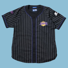Vintage Starter Los Angeles Lakers Baseball Jersey XLarge