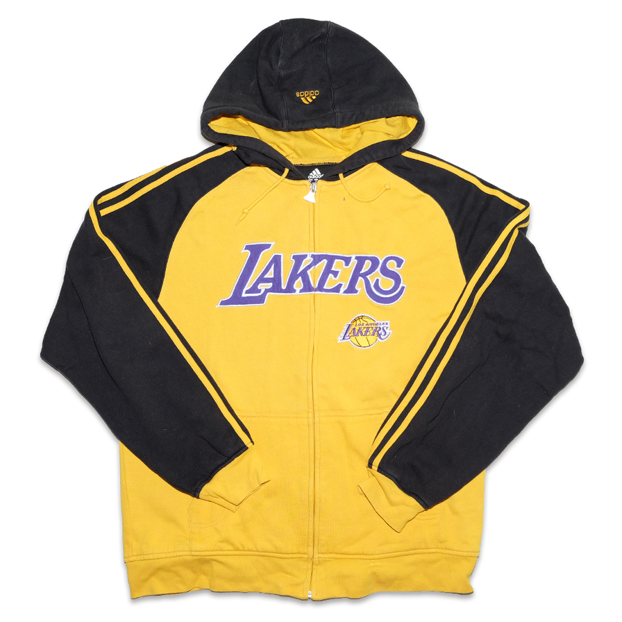adidas L.A. Lakers Zip Hoody Large - Double Double Vintage