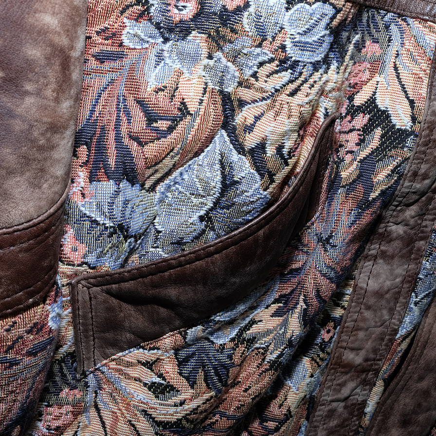 Vintage Leather Floral Jacket Medium / Large - Double Double Vintage