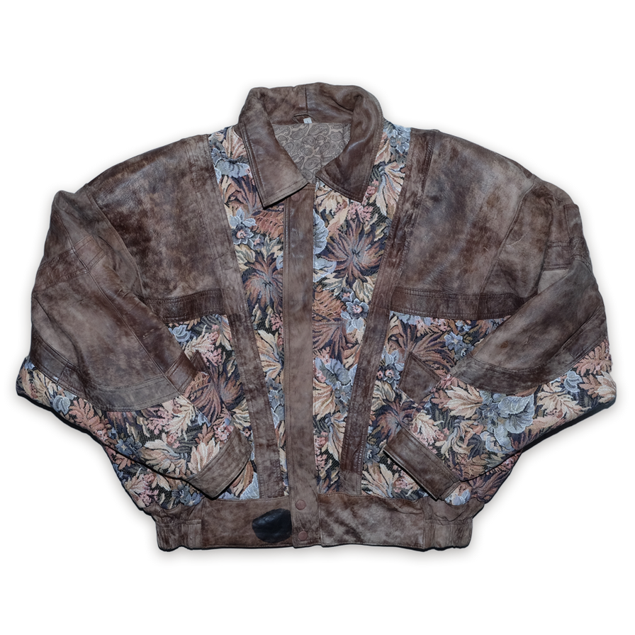 Vintage Leather Floral Jacket Medium / Large - Double Double Vintage