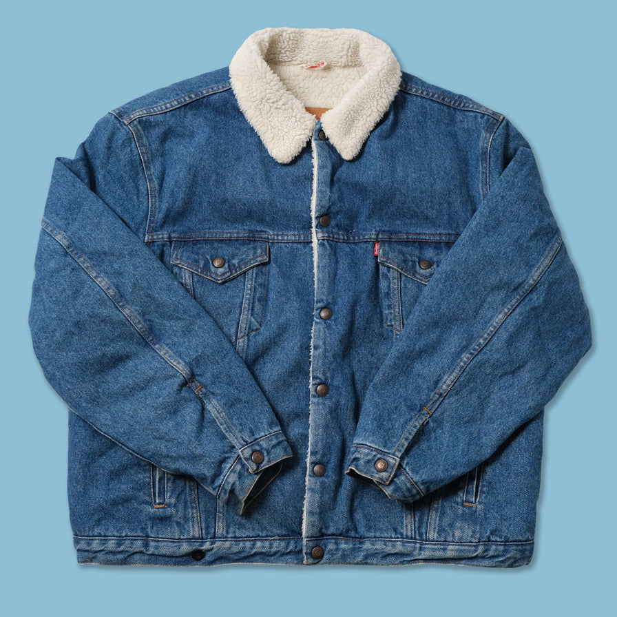 Vintage Levis Fur Denim Jacket Large / XLarge