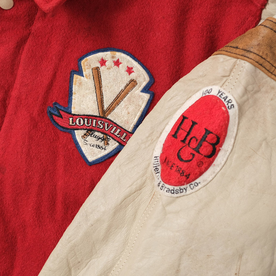 Vintage Louisville College Wool Leather Jacket Small