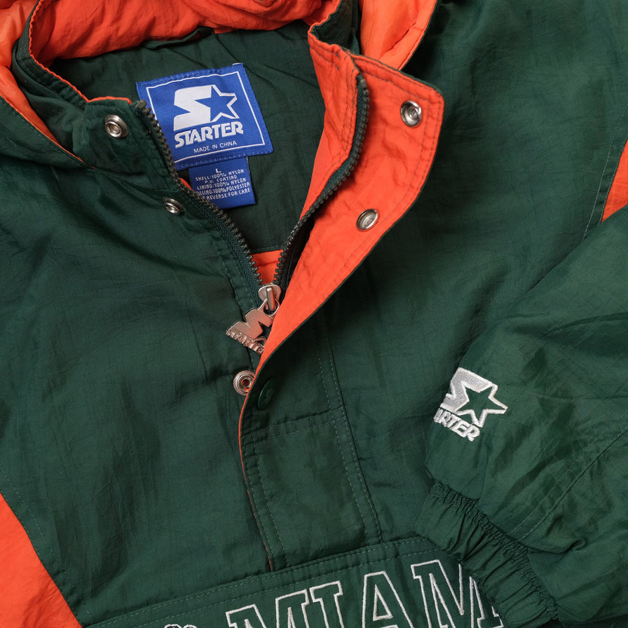 Vintage Women's Starter Miami Hurricanes Anorak Small