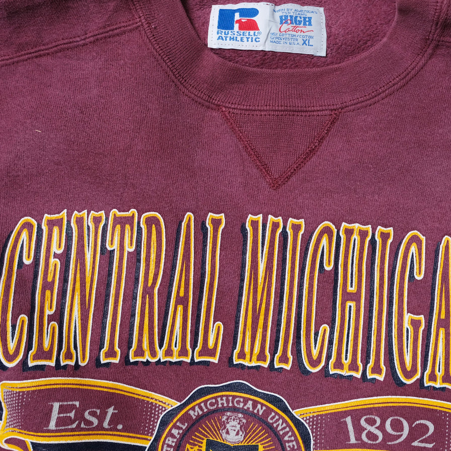 Vintage Russell Athletic Central Michigan Sweater Large / XLarge