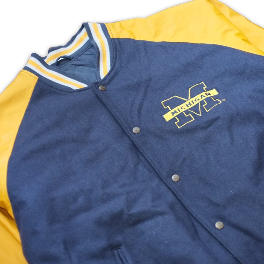 Michigan University College Jacket Large / XLarge - Double Double Vintage