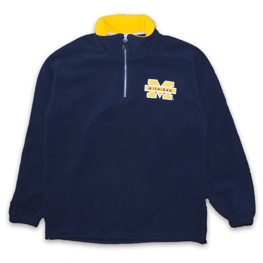 Michigan University Half Zip Fleece XLarge / XXLarge - Double Double Vintage