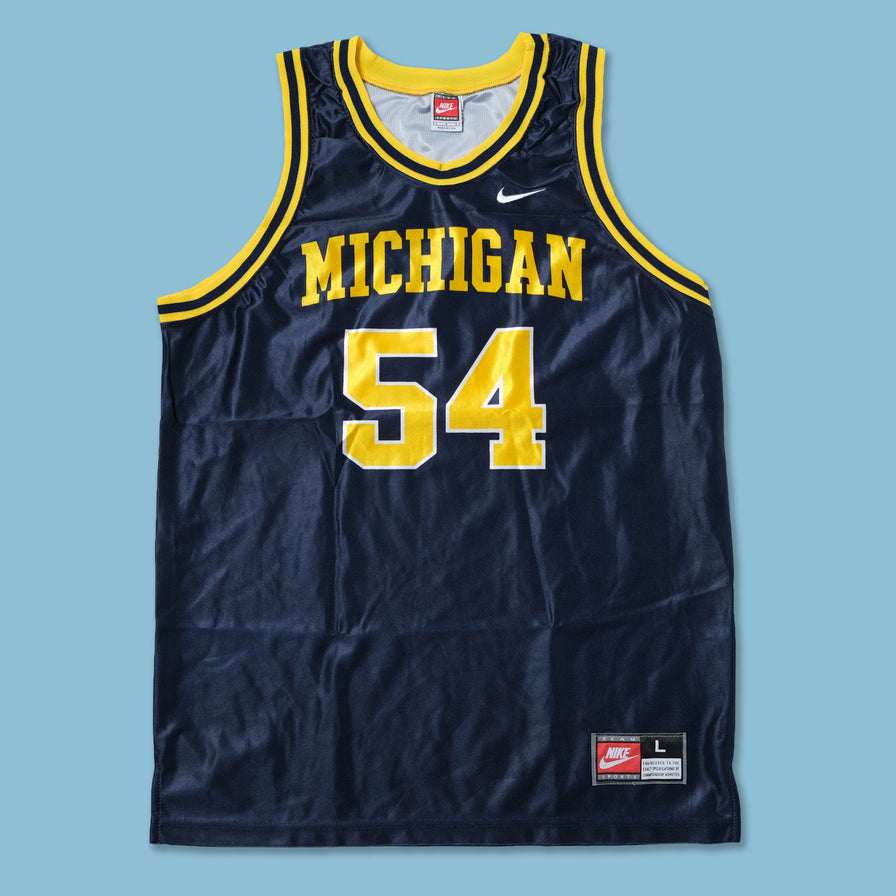 Vintage Deadstock Nike Michigan Basketball Jersey Large