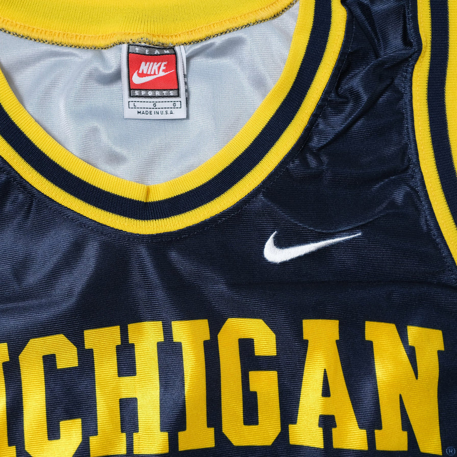 Vintage Deadstock Nike Michigan Basketball Jersey Large