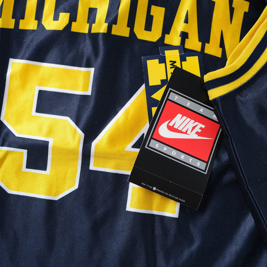 Vintage Deadstock Nike Michigan Basketball Jersey Large