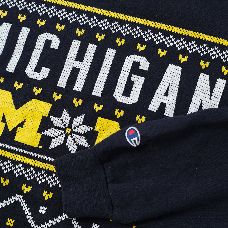 Vintage Champion Michigan Wolverines Sweater XLarge