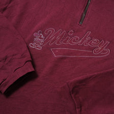Vintage Mickey Mouse Q-Zip Sweater Large