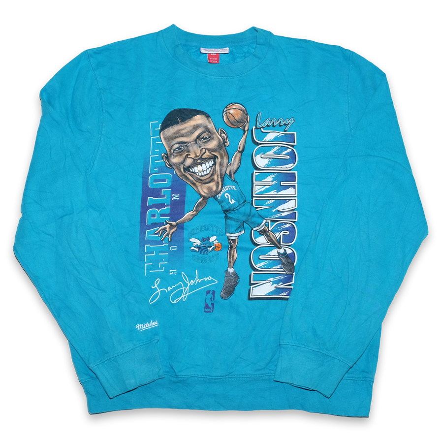 Mitchell and Ness Larry Johnson Sweater Medium - Double Double Vintage