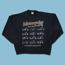 Vintage Live To Ride Motorcycle Sweater Large