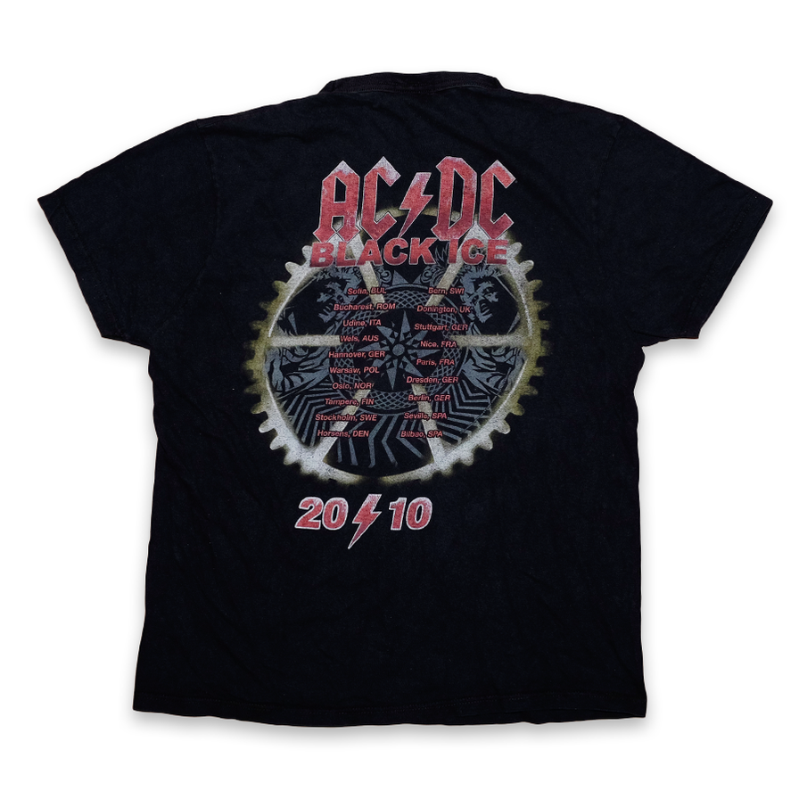 ACDC Black Ice Tour Shirt 2010 Medium - Double Double Vintage