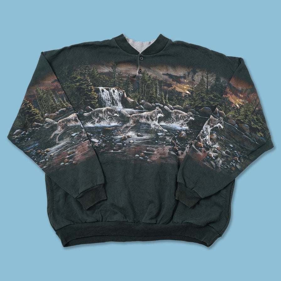 Vintage Wolves Sweater XXLarge