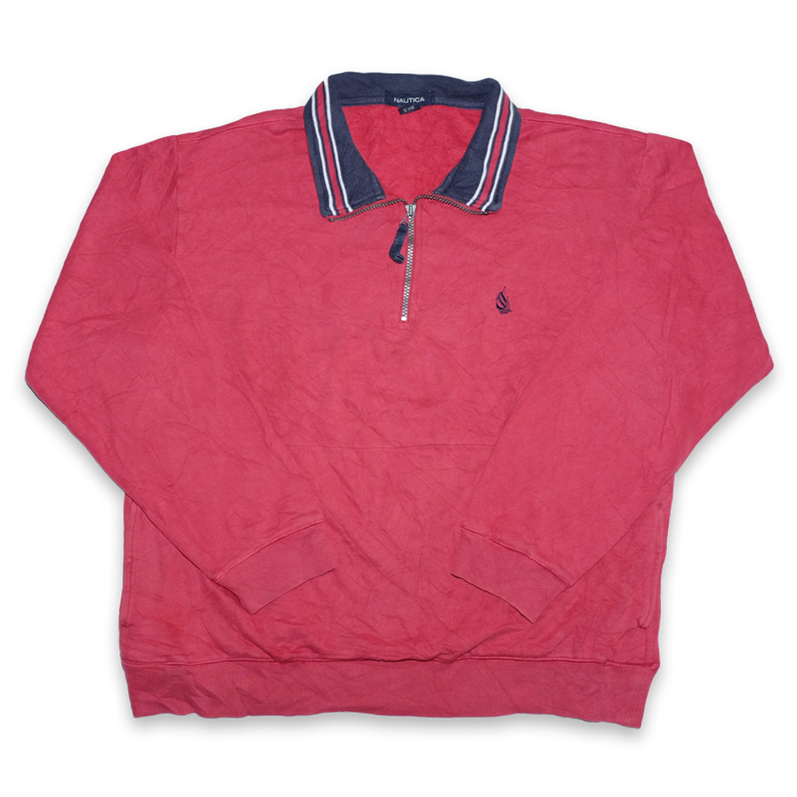 Nautica Q-Zip Sweater Large - Double Double Vintage