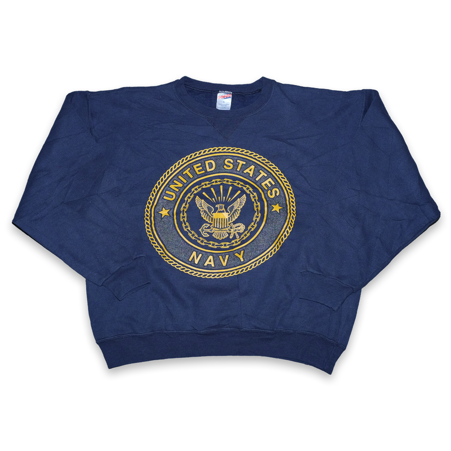 Vintage US Navy Sweater Large - Double Double Vintage