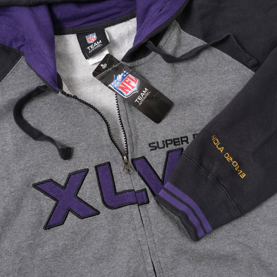 2013 Super Bowl Zip Hoody Large / XLarge