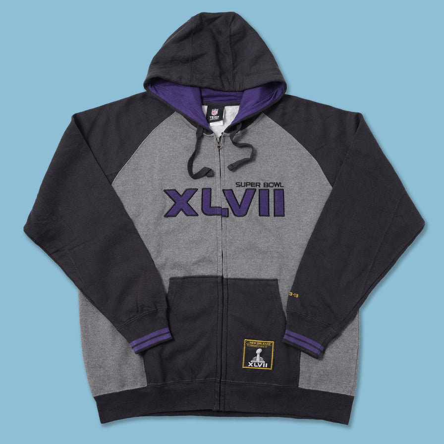 2013 Super Bowl Zip Hoody Large / XLarge