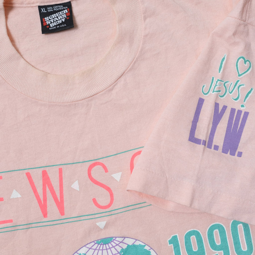 Vintage 1990 New Song Light Your World T-Shirt Large / XLarge
