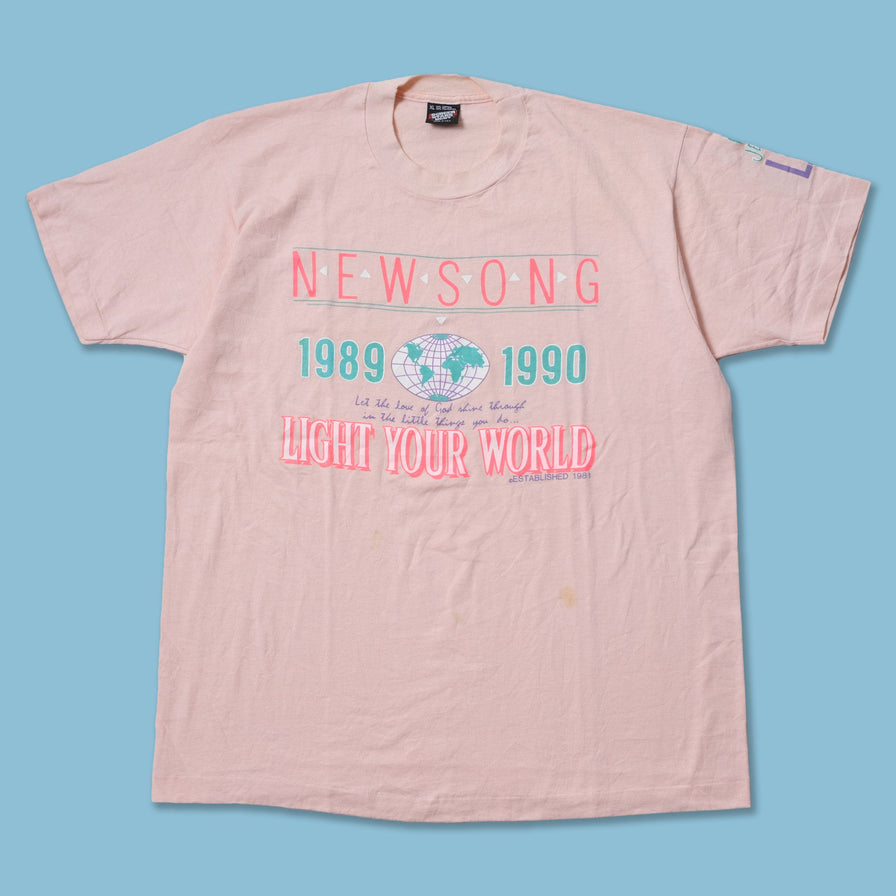 Vintage 1990 New Song Light Your World T-Shirt Large / XLarge